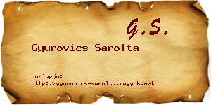 Gyurovics Sarolta névjegykártya