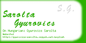 sarolta gyurovics business card
